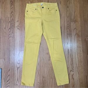 Loft Size 4 Modern Skinny Mid Rise Mustard Yellow Denim Jeans Colored Gold Fall